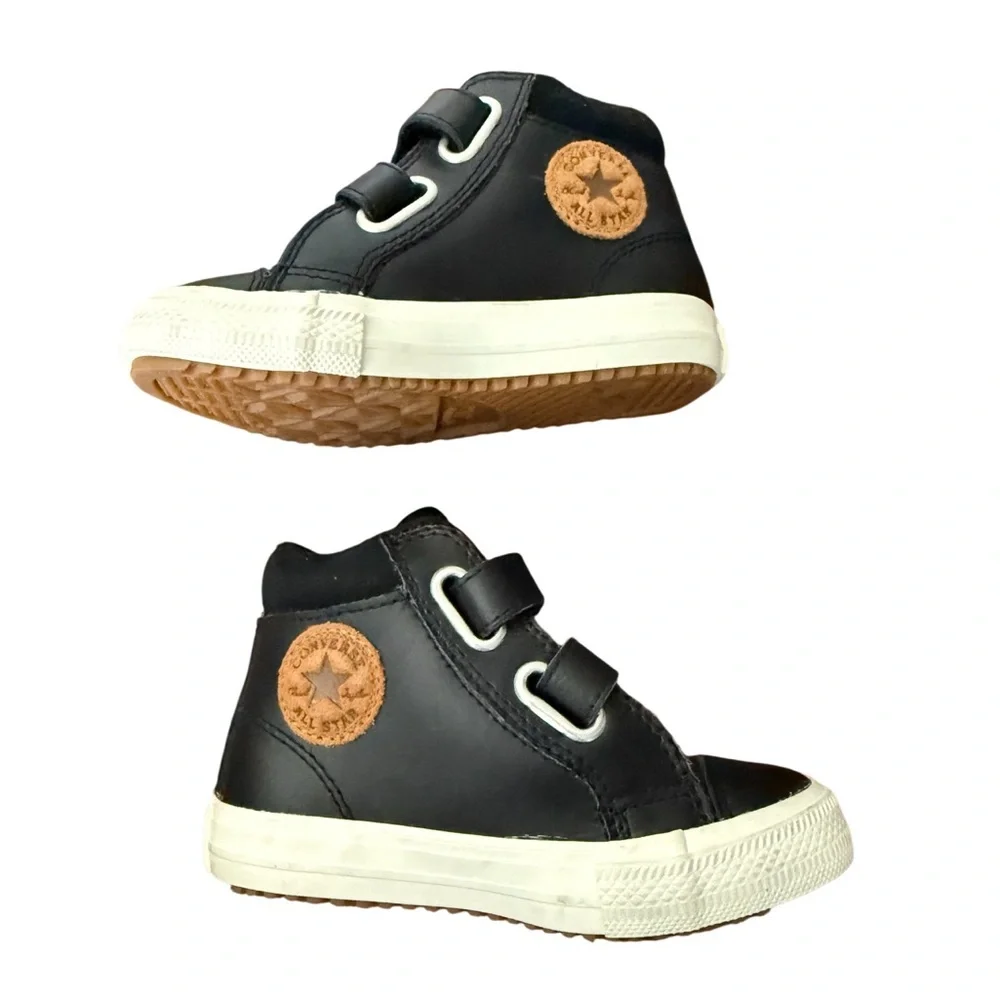 Converse Chuck Taylor All Star 2V Kids Black High-Top Sneakers-Size 7 - Picture 7 of 11